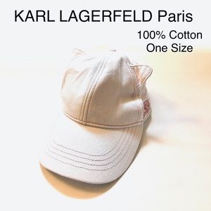Karl Lagerfeld Paris Visor Cap Hat Spring Summer Cotton